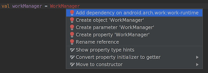 A new intention action let's you quickly import dependencies for certain Android
                Jetpack and Firebase classes.